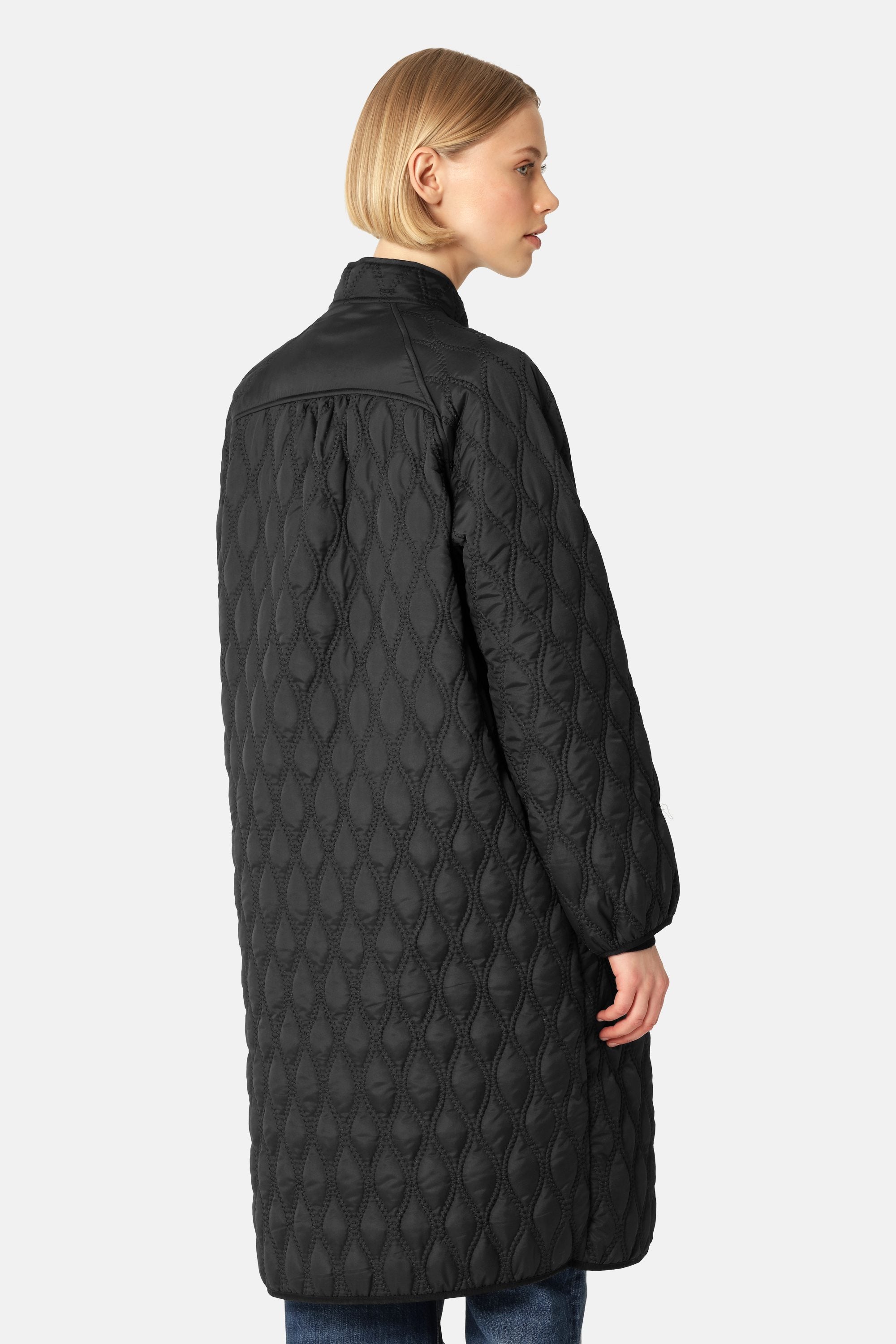 Long Quilt Jacket - Black